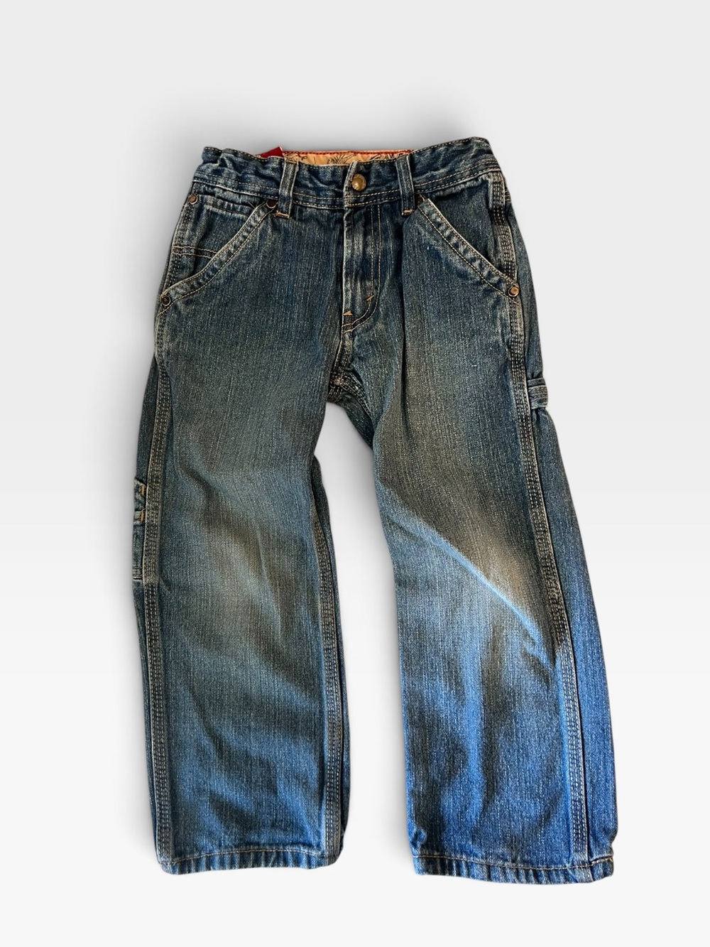 Vintage Y2K Levi’s Boys 5/6 Carpenter Jeans Baggy Utility Denim Red Tab 2000s